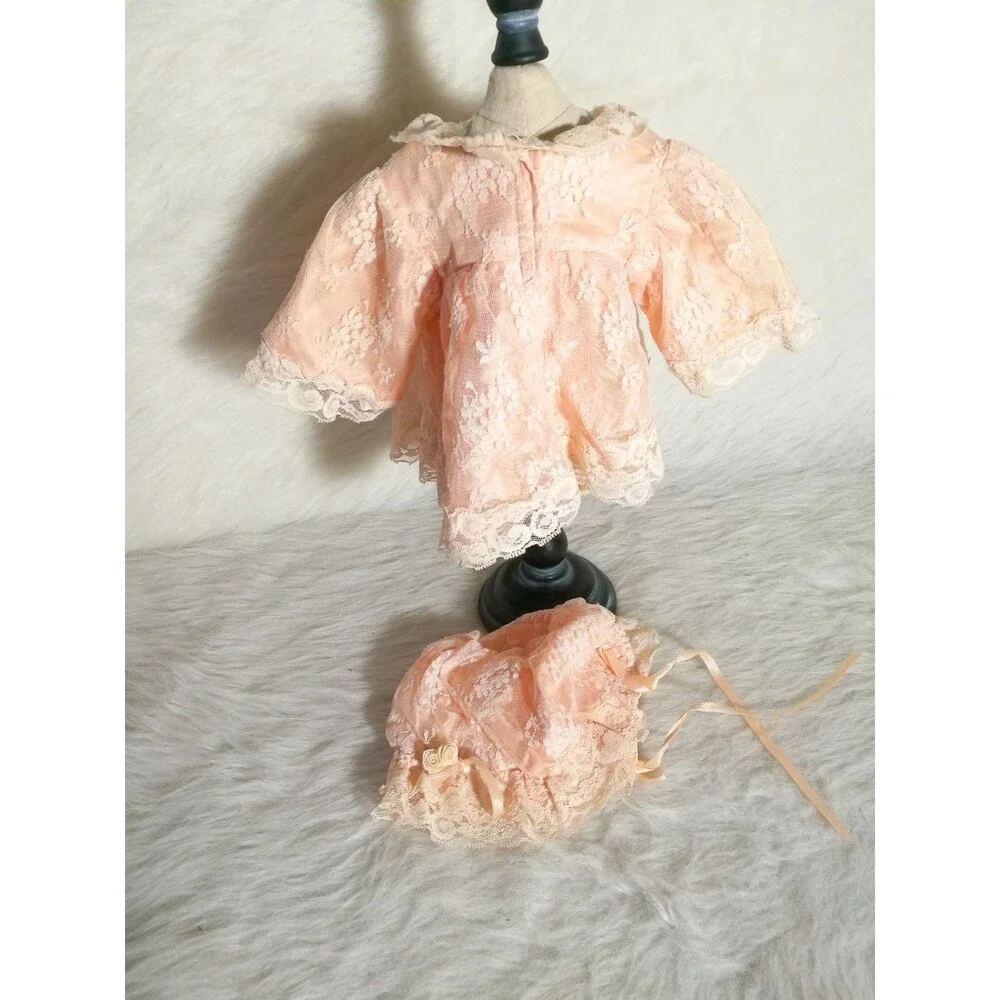 Peach Dress bonnet 4 build a bear BAB